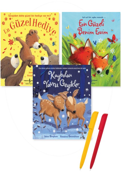 Alfa Kalem+Janet Bingham 3 Kitap Set (En Güzel Hediye-En Güzeli Benim Evim-Kaybolan Yavru Geyikler)