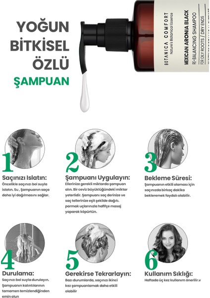 Sebum Dengeleyici Yağlanma Karşıtı Siyah Aronya Üzümü Aleo Vera Özlü Kök Güçlendirici Şampuan 400 Ml