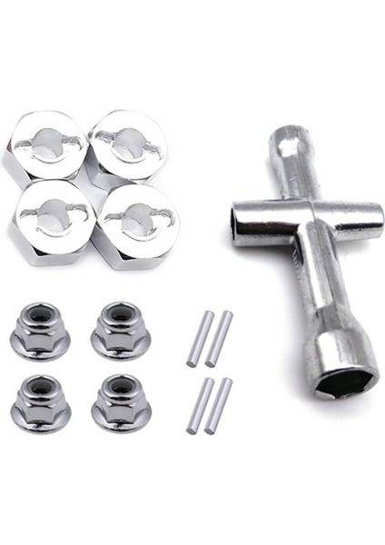 Metal 12MM Tekerlek Altıgen Adaptör 7mm Kalınlığında Flanşlı Kilit Somun Anahtarı 1/10 Stampede Slash Rc Araba, 4 (Yurt Dışından)