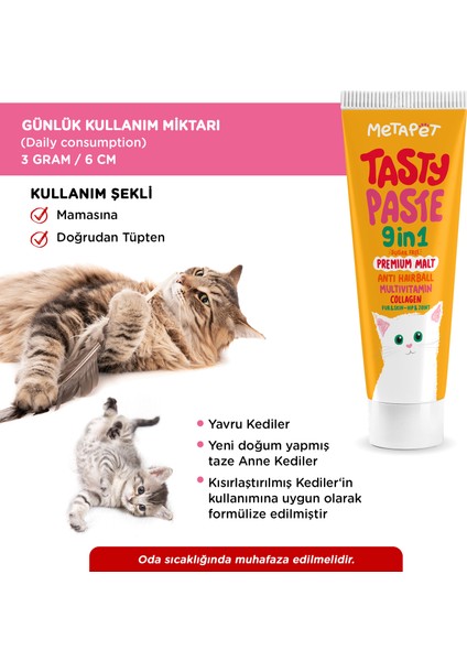 Kediler için Vitamin Seti - Multivitamin Damla ve Macun Maltı