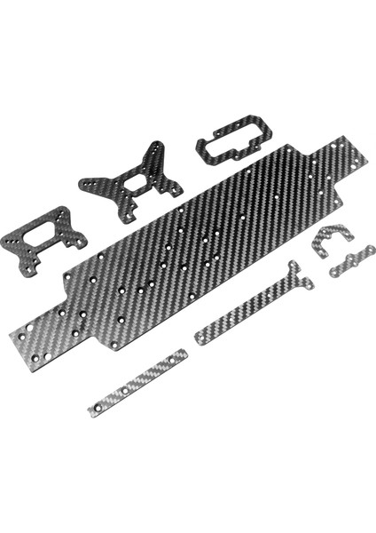 104001 1/10 Rc Araba Karbon Fiber Şasi Araba Alt Şok Kulesi Kurulu Seti Yükseltme Parçaları Aksesuarları (Yurt Dışından)