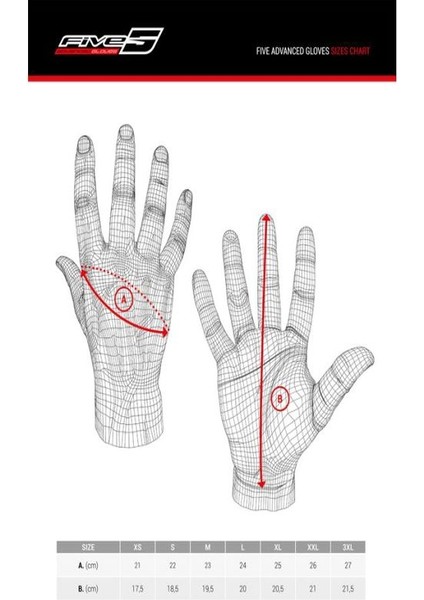 Fıve Gloves Globe Evo Black-Red