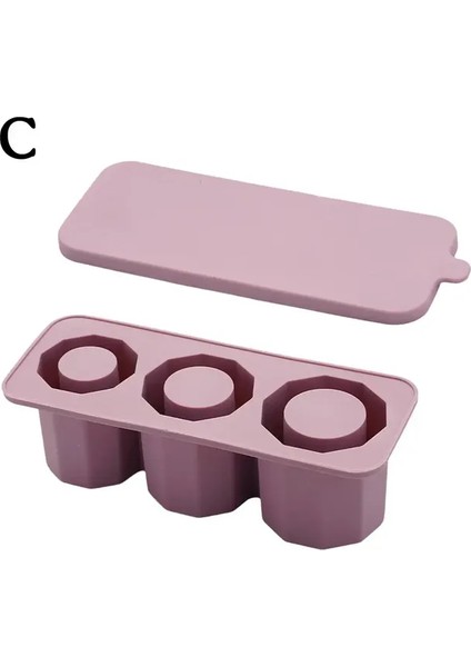 Buz Küpü Tepsi Tumbler Fincan Silikon Silindir Buz Küpü Makinesi Kapaklı Kalıp Için Kupası Dondurucu Buzlu Içecek Suyu Wh K3Q3 (Yurt Dışından)