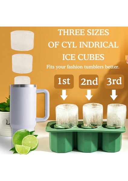 Buz Küpü Tepsi Tumbler Fincan Silikon Silindir Buz Küpü Makinesi Kapaklı Kalıp Için Kupası Dondurucu Buzlu Içecek Suyu Wh K3Q3 (Yurt Dışından) indirimleri