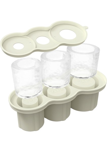 Silikon Silindir Buz Küpü Tepsi Kapaklı Yeniden Kullanılabilir Buz Blokları Tepsileri Bardak Bardak Kolay Bırakma (Yurt Dışından)