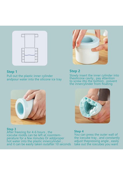 Kapaklı Silikon Buz Kovası Bardak Kalıbı Buz Küpü Kalıp Buz Tepsileri Dondurulmuş Kokteyl Viski Içecekleri Için Buz Yapıcı Kutusunu Hızla Dondurun (Yurt Dışından) fırsatları