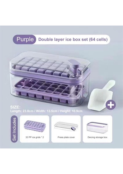 Saklama Kutusu ile Buz Kalıbı Kutusu Ev Mutfak Aksesuarları Buz Saklama Kutuları Tek Tuşla Pres Tipi Çok Fonksiyonlu Buz Kalıbı (Yurt Dışından) fiyatları