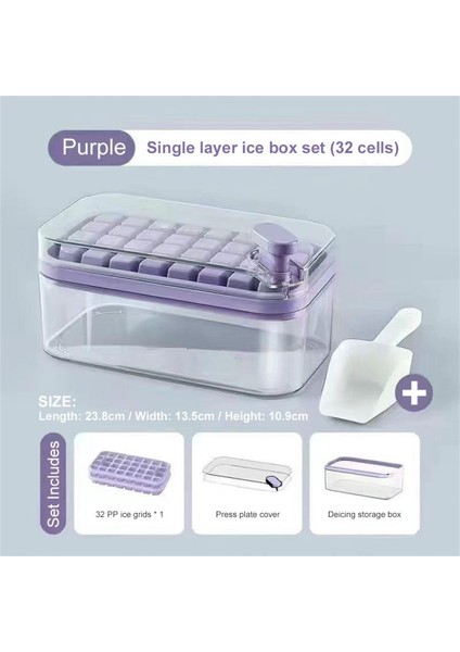 Saklama Kutusu ile Buz Kalıbı Kutusu Ev Mutfak Aksesuarları Buz Saklama Kutuları Tek Tuşla Pres Tipi Çok Fonksiyonlu Buz Kalıbı (Yurt Dışından) fırsatları