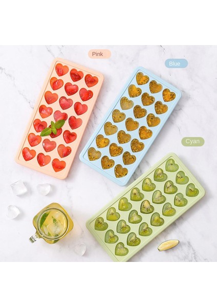 21 Kalp Şeklinde Yuvarlak Silikon Buz Kalıp Buz Kutusu Popsicle Kalıp Barware Viski Buz Topu Kalıp Yaratıcı Kapaklı Mutfak Aletleri (Yurt Dışından)