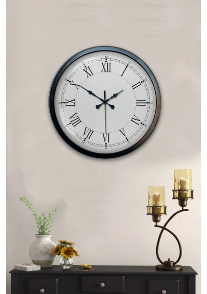 40 cm Metal Romen Rakamlı Retro Duvar Saati