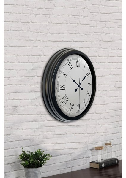 40 cm Metal Romen Rakamlı Retro Duvar Saati