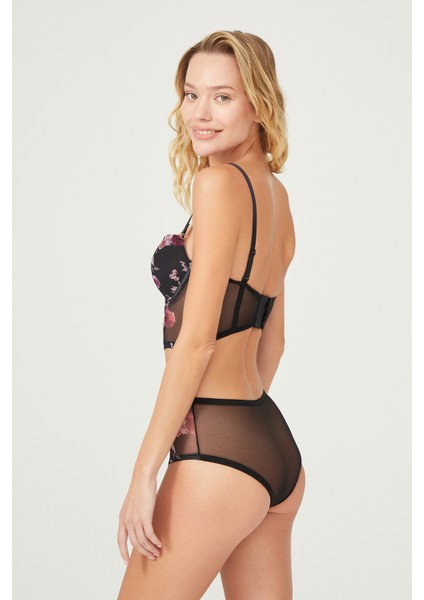 Çiçekli Korse Sütyen Takımı fırsatları