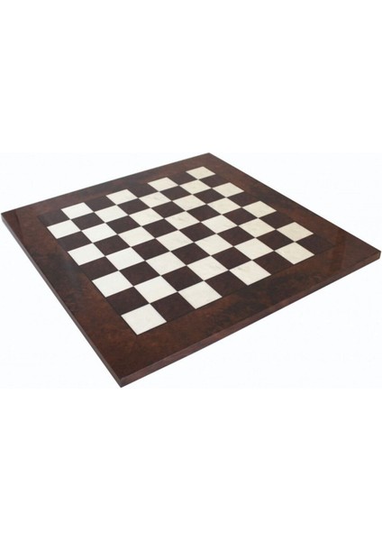 Ceviz Briar Satranç Tahtası Parlak Kaplama - 42X42X1,8 Cm - Kare: Cm 4