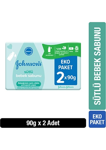 Johnson's Baby Sütlü Bebek Sabunu 90 gr 2 Adet