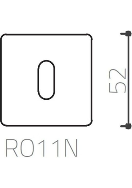 Normal Anahtarlı Rozet Krom - Rro11N Cr
