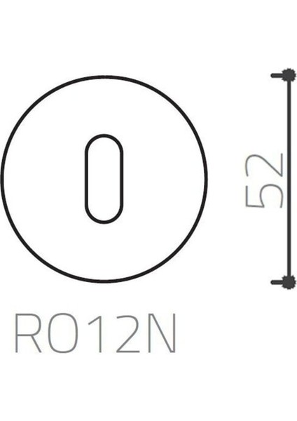 Normal Anahtarlı Rozet Krom - Rro12N Cr