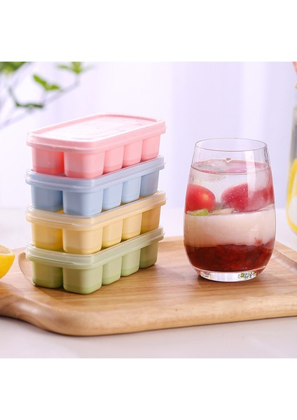 8 Izgara Buz Kalıbı Kalıp Kutusu Silikon Buz Küpü Dikdörtgen Tepsi Kalıp Diy Bar Pub Şarap Buz Blokları Makinesi Modeli Mutfak Gereçleri (Yurt Dışından)