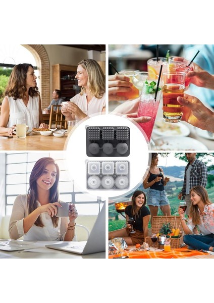 Silikon Buz Tepsileri 2'si 1 Arada 6 Kavite Büyük Buz Küpü Tepsileri Istiflenebilir Dondurucu Buz Tepsileri Yeniden Kullanılabilir Viski Buz Küpü Kalıpları Buz Küpü (Yurt Dışından) modelleri