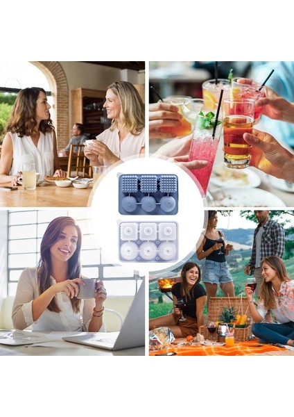 Silikon Buz Tepsileri 2'si 1 Arada 6 Kavite Büyük Buz Küpü Tepsileri Istiflenebilir Dondurucu Buz Tepsileri Yeniden Kullanılabilir Viski Buz Küpü Kalıpları Buz Küpü (Yurt Dışından) fırsatları