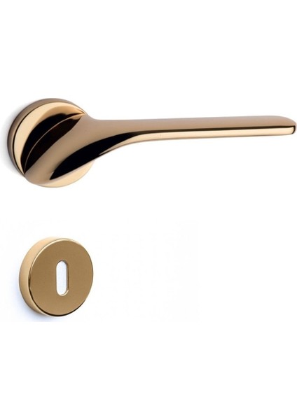 Palma Altın - Oda Rozetli Kapı Kolu - Hha154Ro12N Gl