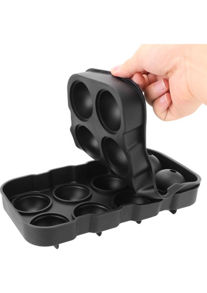 Huni ile Buz Küresi Kalıp Buz Kalıbı Mutfak Gereçleri 8 Kavite Silikon Buz Küpü Topu Makinesi Kalıp Buz Topu Tepsisi Bar Aksesuarları (Yurt Dışından) fırsatları