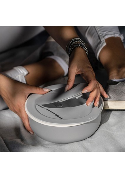 Yuvarlak Yemek Kabı - Gri