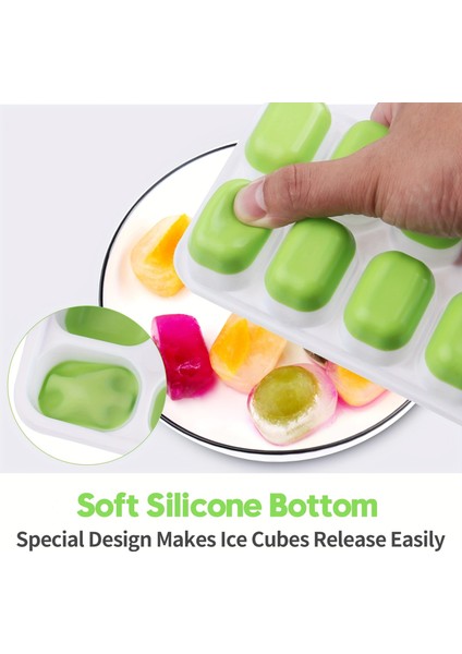 Adet, Silikon Buz Küpü Kalıbı, Dökülmeye Karşı Dayanıklı Çıkarılabilir Kapaklı Kolay Çıkarılan ve Esnek Kalıp, Kapaklı Istiflenebilir Buz Tepsileri (Yurt Dışından) modelleri