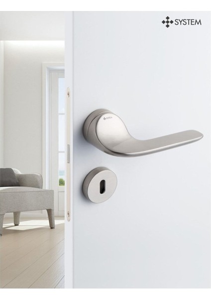 Fortuna Saten - Yale Rozetli Kapı Kolu - Hha136Ro12Y Nb fiyatları