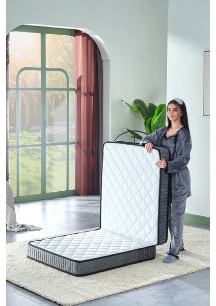 Deluxe Gri 80x180 Katlanır Yatak, Yer Yatağı, Misafir Yatağı, Kamp Yatağı (Ölçü Seçenekli)