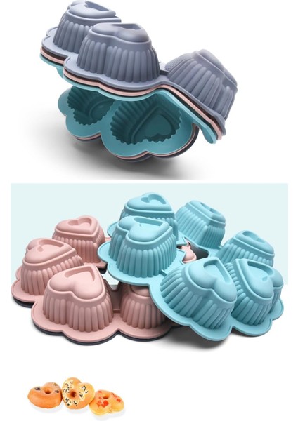 Love Heart Küçük Kek Pişirme Silikon Kalıp Tavası, Yaratıcı Güzel Mousse Çikolatalı Kek Topper Için, Bebek Maması, Doğum Günü Düğün Partisi, Romantik Tatlı, Yeşil, 6 Göz; 6AX (Yurt Dışından) fiyatları