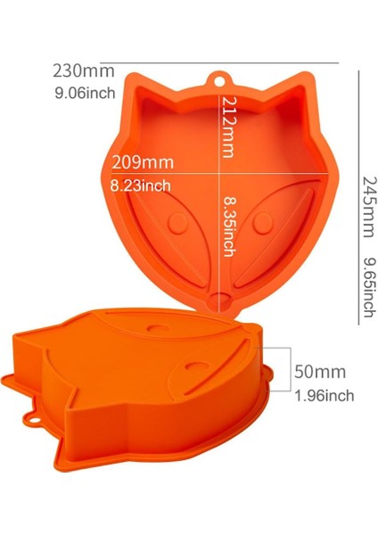 Kek Pişirme Tavası, Tilki Şekilli Büyük Silikon Kalıp, Yaratıcı Güzel Mousse Çikolatalı Meyveli Kek Için, Doğum Günü Partisi, Romantik Ilginç Tatlı, Pembe; 21HL (Yurt Dışından)