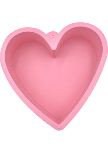 Kalpli Kek Tavası Silikon Kalıp (9 Inç), Romantik Gün Için Pişirme Pişirme Takımı Tepsisi, Doğum Günü Partisi, Sevgililer Günü, Fondan Kek, Turta, Tart Yapımı; Pembe; 7AF (Yurt Dışından)