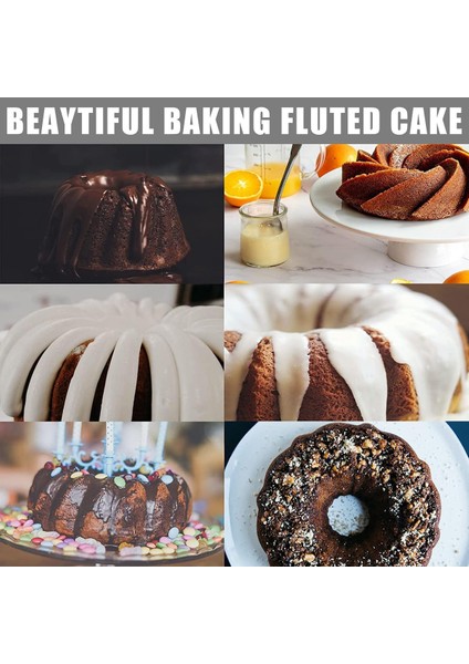 Silikon Yivli Tavalar, 2pcs Yapışmaz Pişirme Kalıpları, Kek, Jöle, Jelatin, Ekmek, Para Jelatinler Için Mükemmel Pişirme Takımı, 9,5 Inç (Pembe) (Yurt Dışından)