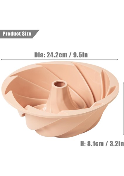 Silikon Yivli Tavalar, 2pcs Yapışmaz Pişirme Kalıpları, Kek, Jöle, Jelatin, Ekmek, Para Jelatinler Için Mükemmel Pişirme Takımı, 9,5 Inç (Pembe) (Yurt Dışından)