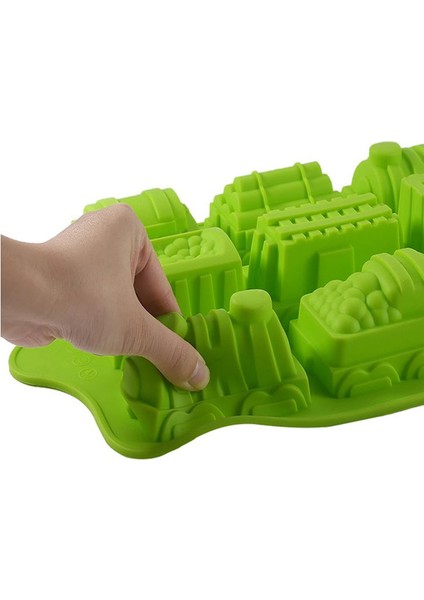 Silikon Tren Kek Kalıbı, 1 Adet 9 Gözlü Yapışmaz Tren Kek Tavası Pişirme Kalıbı Sabun, Gofret, Pasta, Tart, Turta, Turta, Hamur, Çikolatalı Kek, Mum Boya, Silikon Sabun Kalıbı Çocu (Yurt Dışından)