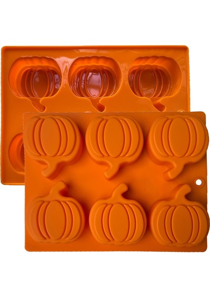 Balkabağı Kalıpları Balkabağı Kek Kalıbı, Kabak Silikon Kalıp Balkabağı Kek Tavası, Çikolata Pişirme Için 6 Kavite 3D Balkabağı Kalıbı Şeker Kek Jello (Yurt Dışından)
