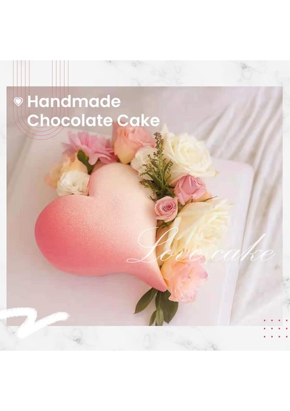 Kalp Silikon Kek Kalıbı, 6.7 Inç Elmas Kalp Aşk Çikolata Kalıbı, Yapışmaz Fırın Güvenli Mousse Tatlı Pişirme Tavası Cheesecake Için (Yurt Dışından)