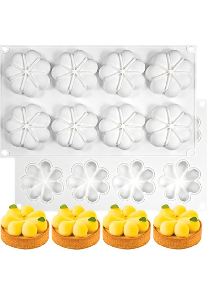 Çiçek Çörek Silikon Kalıp Fondan Kek Kalıbı Dıy Çikolata Pişirme Araçları Kek Dekorasyon Aksesuarları Bakeware (Çiçek A_11.8 X6.88 X0.8 Inç) (Yurt Dışından)