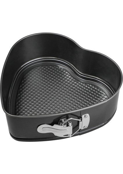 Kalp Şeklinde Yaylı Tava 9 Inç Yapışmaz Kalp Cheesecake Tavası, Büyük Kalp Kek Kalıbı, Sevgililer Günü Pişirme (Yurt Dışından)