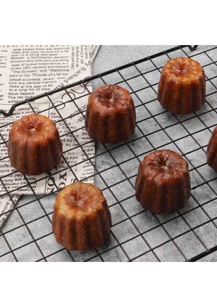 Karbon Çelik 12 Gözlü Yapışmaz Canele Kalıp Kek Tavası, Altın (Yurt Dışından) fırsatları