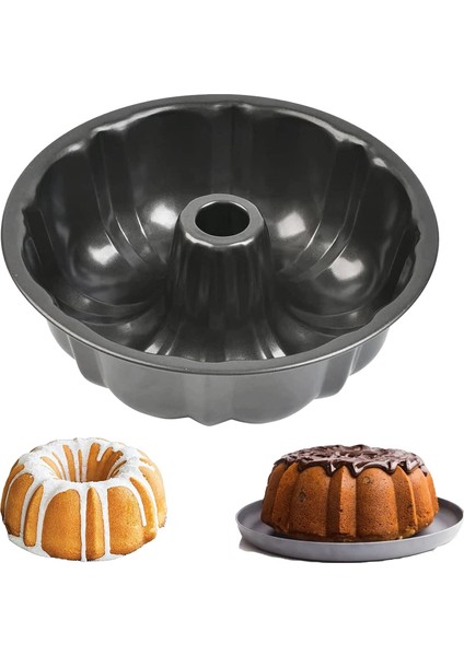 9.5 Inç Kek Tavaları, Yapışmaz Yivli Kek Tavası, 12 Bardak, Ağır Karbon Çelik Boru Tava Pişirme Kalıbı, Kek Için Mükemmel Bakeware, Bavarois, Brownie, Jello, Turta, Köfte, Puding, (Yurt Dışından)