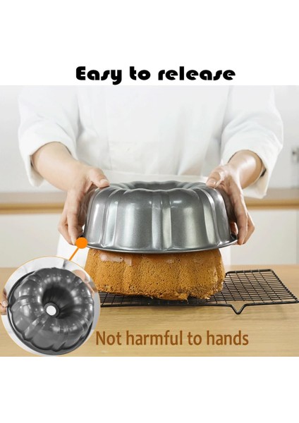 9.5 Inç Kek Tavaları, Yapışmaz Yivli Kek Tavası, 12 Bardak, Ağır Karbon Çelik Boru Tava Pişirme Kalıbı, Kek Için Mükemmel Bakeware, Bavarois, Brownie, Jello, Turta, Köfte, Puding, (Yurt Dışından) fırsatları