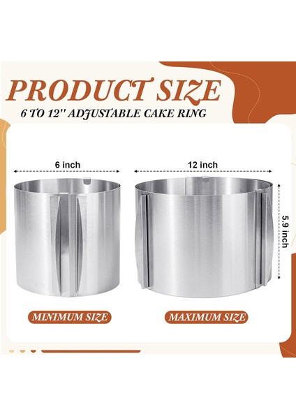 Kek Kalıbı 6 Ila 12 '' Ayarlanabilir Kek Halkası Kek Pişirme Malzemeleri Pişirme Halkaları Yuvarlak Paslanmaz Çelik Dekorasyon Bakeware Araçları Mus Pişirme Tatlı Kek Yapımı Için Ö (Yurt Dışından) fiyatları