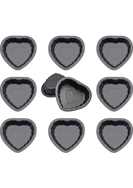 10 Adet Mini Yivli Tüp Tava, Çiçek Şekli ile 4 Inç Karbon Çelik Yivli Kek Kalıbı Fincan, Yapışmaz Kek Tava Cupcake, Ekmek, Bavarois, Brownie, Aşk Kalp Şekli Için Mini Tüp Fırın Piş (Yurt Dışından)