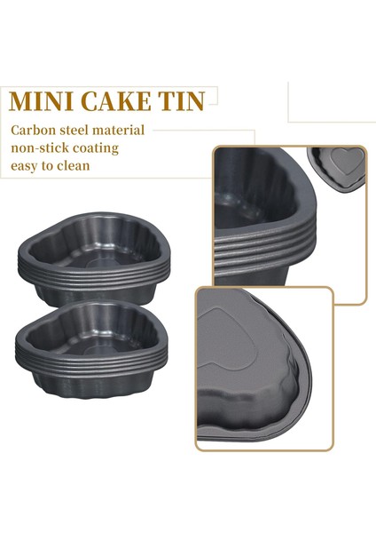 10 Adet Mini Yivli Tüp Tava, Çiçek Şekli ile 4 Inç Karbon Çelik Yivli Kek Kalıbı Fincan, Yapışmaz Kek Tava Cupcake, Ekmek, Bavarois, Brownie, Aşk Kalp Şekli Için Mini Tüp Fırın Piş (Yurt Dışından) fırsatları