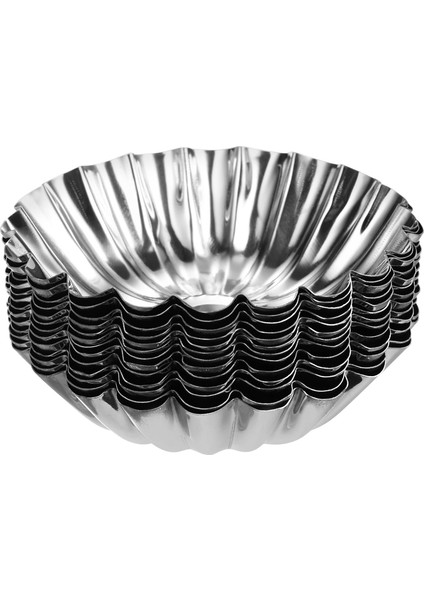20 Adet Cupcake Kalıbı, Paslanmaz Çelik Mini Cupcake Kek Tavaları Cupcakes Için Pişirme Aracı, Mini Kek, Tatlılar, Puding, Büyük Poligon Çiçek Şekli 3,1 x 0,8 Inç (Yurt Dışından)