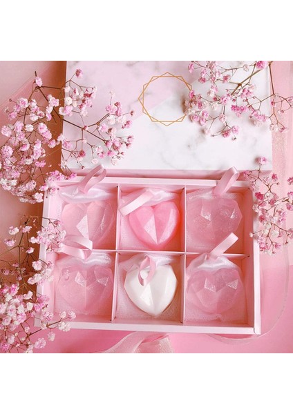 6 Kavite Mini Kalp Kalıp, Elmas Geometrik Çikolata Silikon Tatlı Kalıp, Pişirme Mousse Kek Tepsileri Dekorasyon Için Cupcake Tava Kalıbı, Cheesecake, Dondurma, Şeker, Fondan, Cupca (Yurt Dışından)