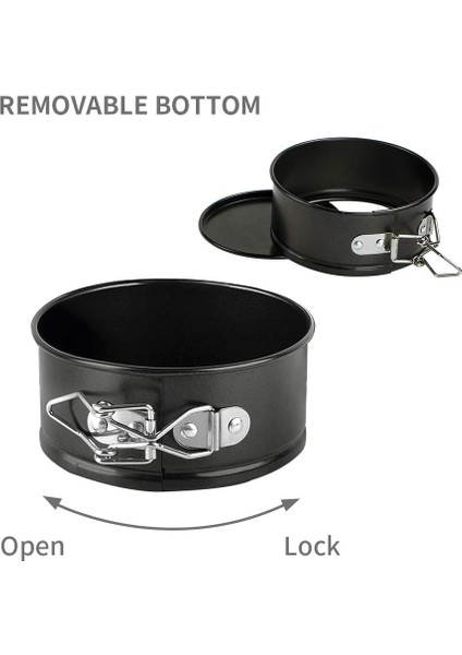 4,3 Inç Mini Yaylı Tava Seti 2 Parçalı Cheesecake Tavaları Çıkarılabilir Altlı Derin Tabak Tavaları Yuvarlak Kek Kalıpları Mini Cheesecake, Pizza ve Kiş Için Ip Aksesuarları (Yurt Dışından) fiyatları