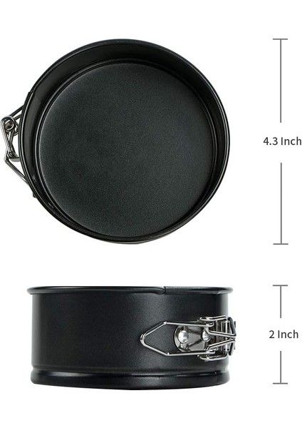 4,3 Inç Mini Yaylı Tava Seti 2 Parçalı Cheesecake Tavaları Çıkarılabilir Altlı Derin Tabak Tavaları Yuvarlak Kek Kalıpları Mini Cheesecake, Pizza ve Kiş Için Ip Aksesuarları (Yurt Dışından) fırsatları