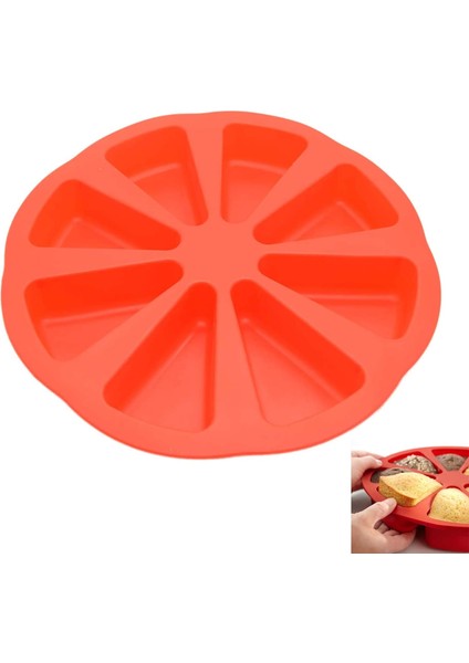 8 Kavite Silikon Porsiyon Kek Kalıbı Üçgen Kavite Kek Tava Sabun Kalıp Pizza Dilimleri Scone Pişirme Kalıpları Dıy Mutfak Pişirme Aracı Şükran Günü Noel Partisi Için (Yurt Dışından)